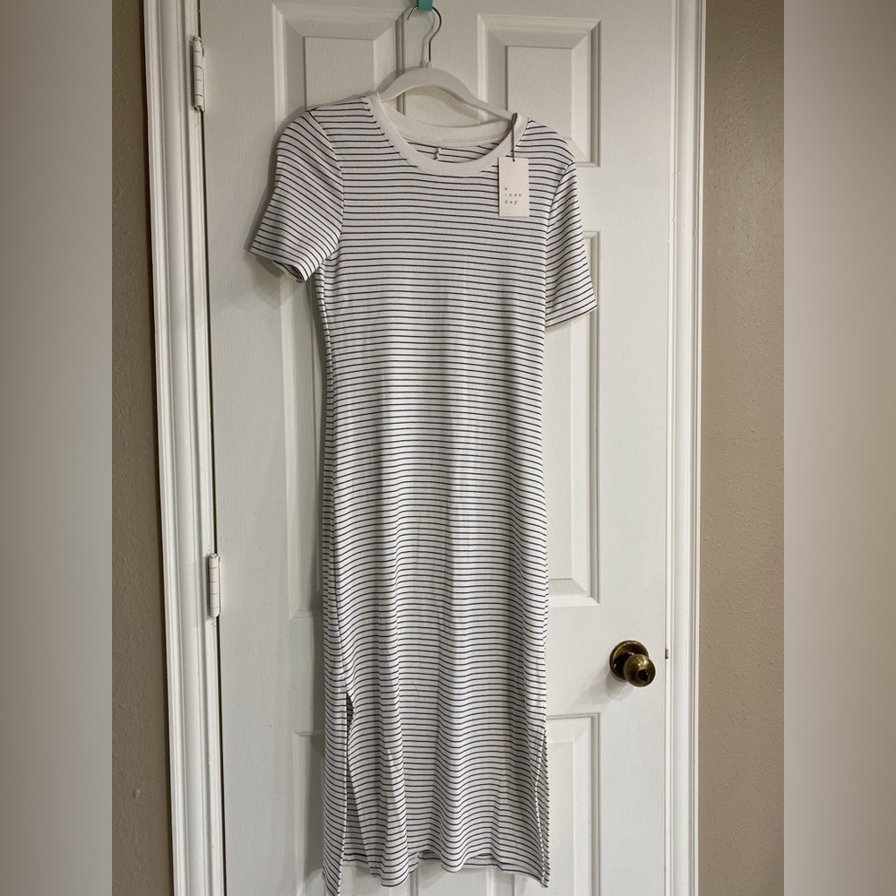 NWT A New Day Ribbed Midi T-shirt Dress - Size Small